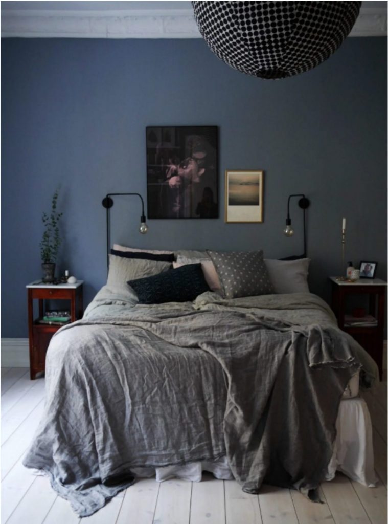 chambre bleu pour une ambiance apaisante
